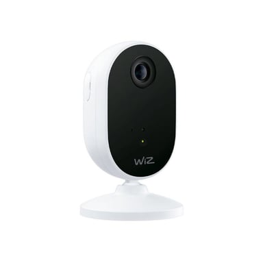 Caméra de surveillance intérieure intelligente WiZ Full HD 1080p Vision nocturne infrarouge Audio bidirectionnel Noir et blanc