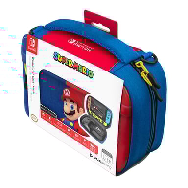 PDP Commuter: Power Pose Mario Funda protectora rígida Nintendo Azul, Rojo