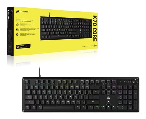 Corsair K70 CORE clavier Gaming USB AZERTY Français Noir