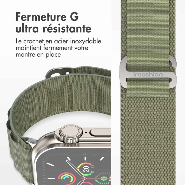 imoshion Bracelet en nylon Alpine pour Apple Watch Series 1 á 10 / SE / Ultra 2 44454649 mm Neuf - vue 2