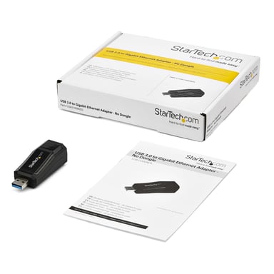 StarTech.com Adattatore di rete da USB 3.0 a RJ45 Gigabit Ethernet - 10/100/1000Mbps - Nero
