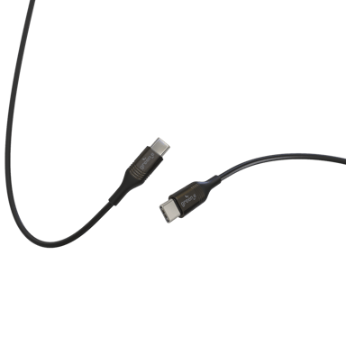 GREEN-E  GR7201 -  Câble USB-C vers USB-C 100W + sangle de rangement - Noir - 2,50 m