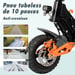 Patinete Eléctrico MAXTURN X1 - 1000W 48V15.6Ah 10'' Neumáticos Tubeless Scooter Eléctrico Chasis Aluminio - Negro