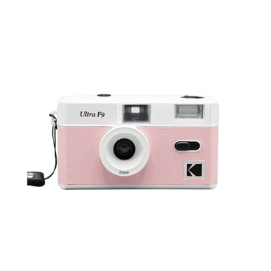 KODAK Ultra F9 - Appareil Photo Argentique Réutilisable 35mm, Objectif Fixe 31mm F/9, Flash Intégré, Chargement Facile, Rembobinage Manuel, Idéal en Intérieur - Rose