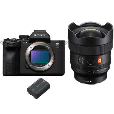 Cámara híbrida Sony A7R V + FE 14mm f/1.8 GM + 1 Sony NP-FZ100 + Ebook ''20 consejos para fotos que impactan''