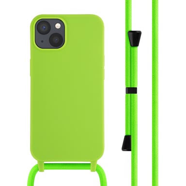 imoshion Coque en silicone avec cordon pour Apple iPhone 13 - Fluor Groen