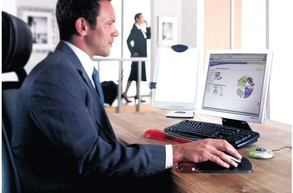 Tappetino per mouse Kensington Duo Gel rosso/grigio scuro