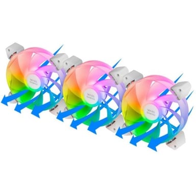 Mars Gaming MF3AR Caja PC Ventilador 12 cm Blanco 3 pieza(s)