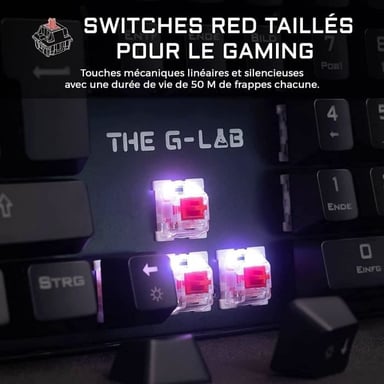 The G-Lab Keyz Rubidium Evolution clavier Jouer USB AZERTY Français Noir