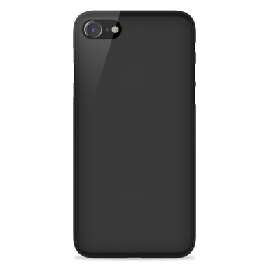Coque silicone unie compatible Givré Noir Apple iPhone SE 2020