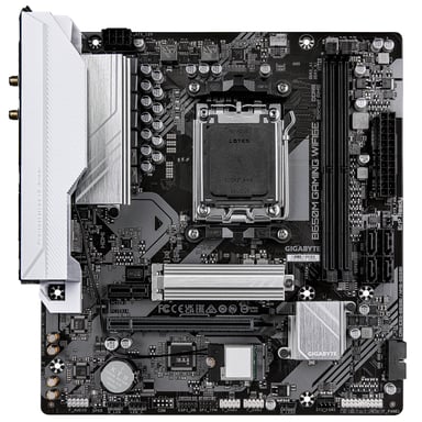 GIGABYTE B650M GAMING WIFI6E Scheda Madre - CPU AMD Ryzen Serie 9000, VRM 5+2+2 fasi, fino a 6400 MHz DDR5 (OC), 1xPCIe 4.0 M.2, LAN 2,5 GbE, WIFI 6E, USB 3.2 Gen 1