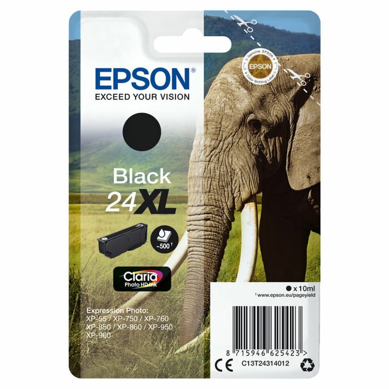 EPSON Cartouche dencre T2432 Cyan Eléphant C13T24324012 - vue 4