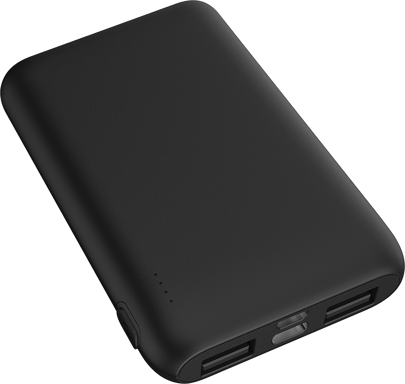 WOW Powerbank USB A A C 5000mAh Cable FastCharge USB A/USB C Negro