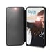 Funda Folio Stand negra ahumada transparente para Huawei P30 Pro