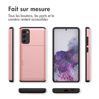 imoshion Coque arrière avec porte-cartes pour Samsung Galaxy S20 FE - Rose Doré
