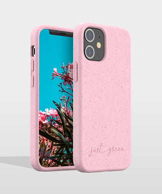 Coque iPhone 12 mini Natura Baby Pink - Eco-conçue Just Green