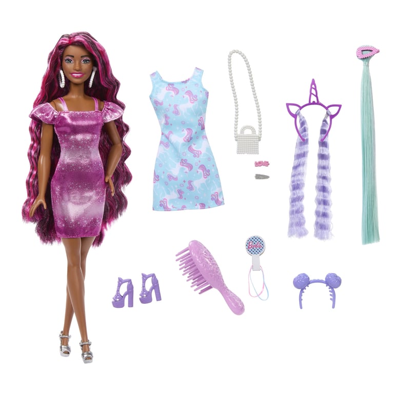 Barbie – Poupée Fun & Fancy Hair et accessoires - Neuf