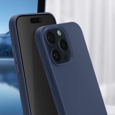 Funda de silicona reforzada iPhone 15 Pro Max compatible con MagSafe Azul Marino - Force Case Garantía de por vida