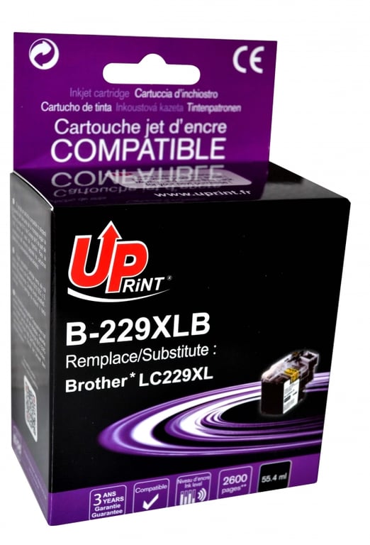 Cartouche encre UPrint compatible BROTHER LC 22UC cyan Neuf - vue 3