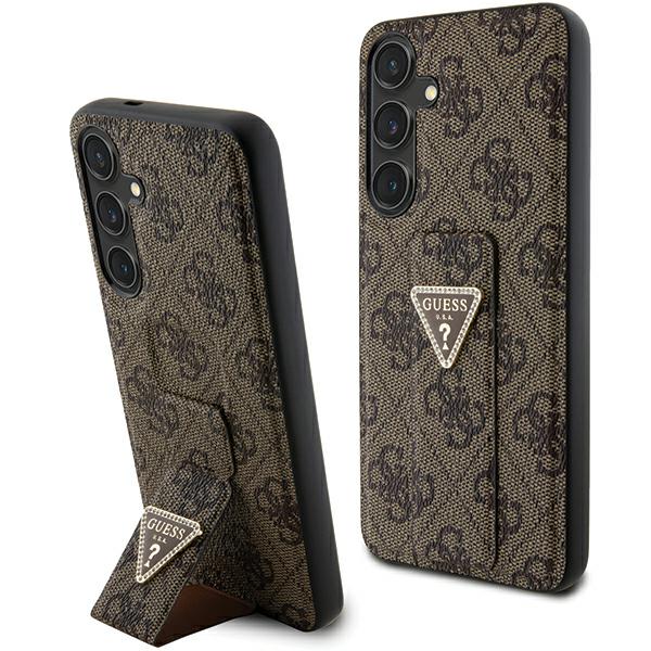 Guess Étui 4G Triangle Strass Grip Stand pour Samsung S24