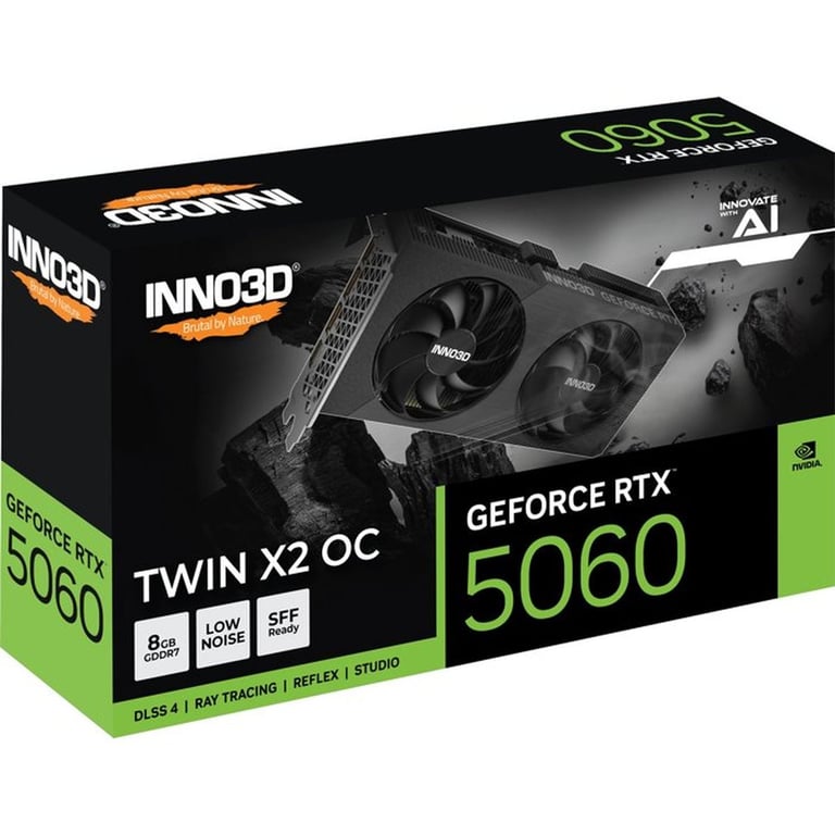 Carte Graphique Inno3D GeForce RTX 5060 Twin X2 OC V2 – 8 Go GDDR7, PCI Express - vue 4