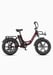 Bicicleta eléctrica ENGWE L20 Boost roja 20''x4'' autonomía de 126 km, 7 velocidades Shimano, batería extraíble 48V, suspensión delantera, freno mecánico