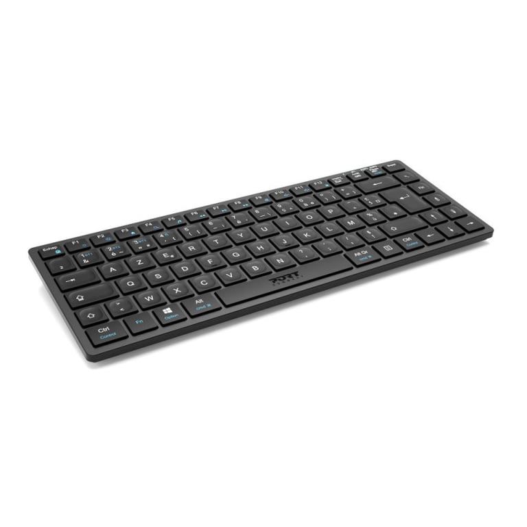 Port Designs 911001FR clavier maison/bureau RF sans fil + Bluetooth AZERTY Français Noir - Neuf