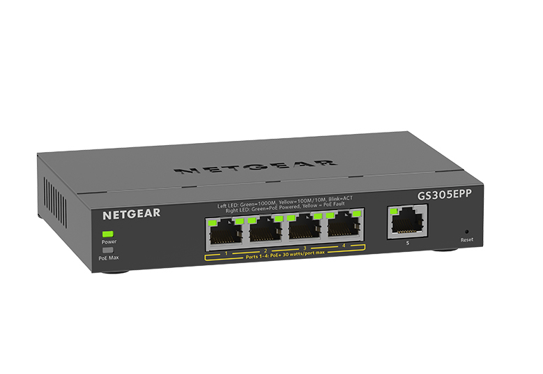 NETGEAR GS305EPP Géré L3 Gigabit Ethernet 101001000 Connexion Ethernet supportant 'alimentation via ce port PoE Neuf - vue 3