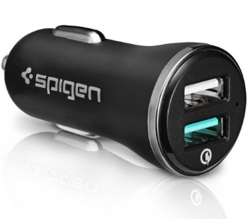 Spigen F27QC Smartphone, Tableta Negro Encendedor de cigarrillos Auto