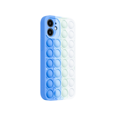Custodia Popping Bubble per Apple iPhone 12 mini, blu verde