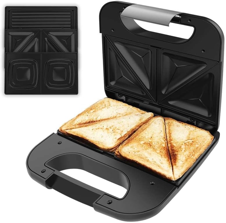 Appareil à sandwichs 3 en 1 avec plaques interchangeables 800?W Neuf