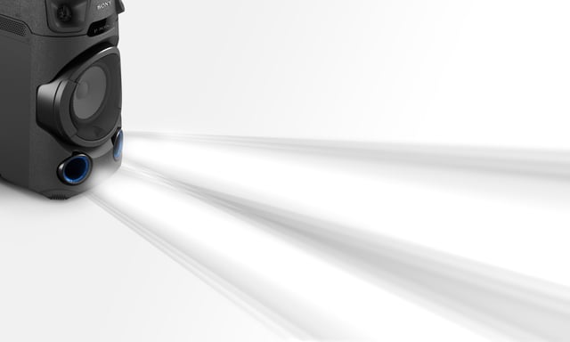 SONY MHCV13.CEL Sistema de audio portátil Bluetooth de alta potencia - Luces multicolor - Refuerzo de graves a chorro