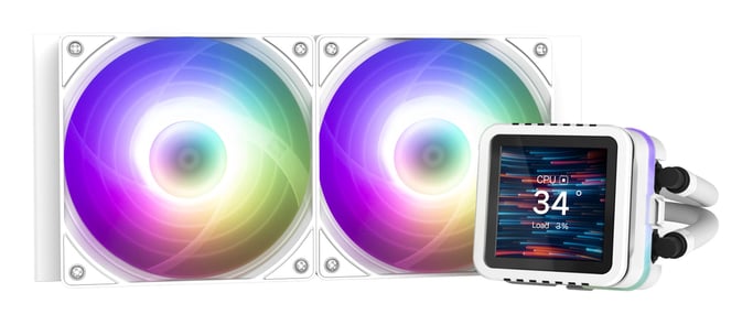 Zalman ALPHA2 DS A24 WHITE système de refroidissement d'ordinateur Processeur Refroidisseur de liquide tout-en-un 12 cm Blanc 1 pièce(s)