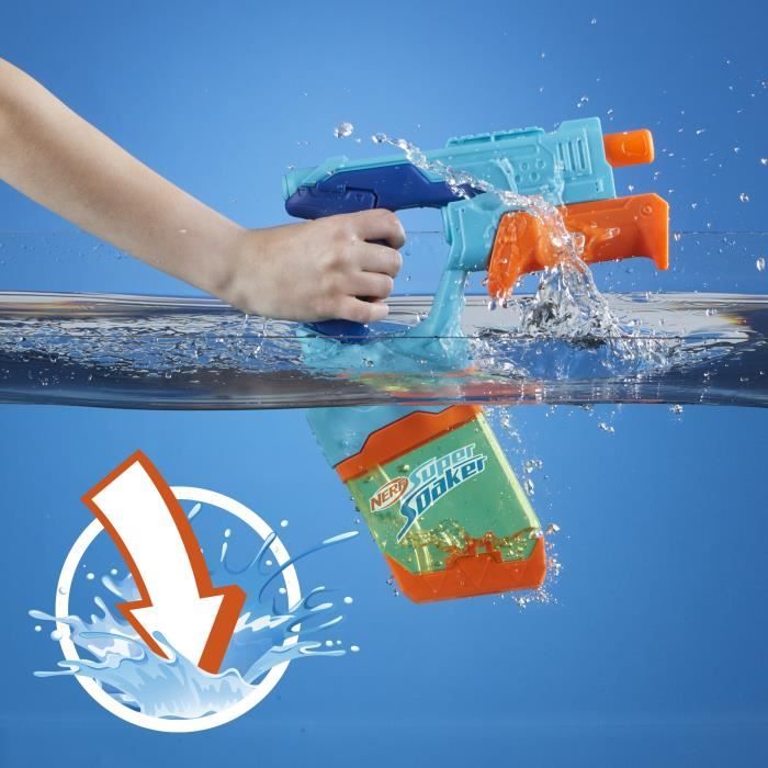 Dunk-Fill, Pack de 2 pistolets a eau, réservoirs a remplissage instantané facile, jouets d'eau, Super Soaker, des 6 ans - Neuf