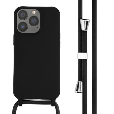 imoshion Coque en silicone avec cordon pour Apple iPhone 13 Pro - Noir