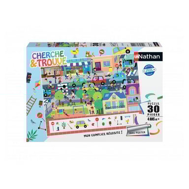 Nathan Puzzle Caza y Busca 30 piezas: Aventura en la ciudad