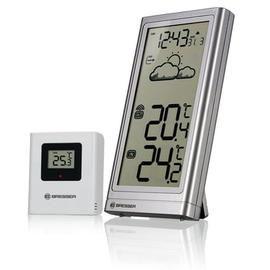 BRESSER RC weather station Meteo Temp Silver 7004200HZI000