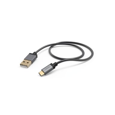 Câble de charge/données Metall, USB Type-C, 1,5 m, gris anthracite