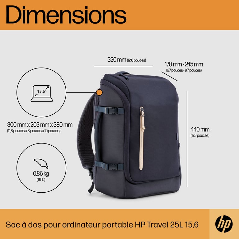 HP HP Travel 15.6 BNGLaptop Bckpck - vue 2