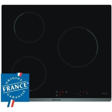Table de cuisson induction  - 3 zones - 4600W - Revetement verre - Noir - L58 x P51 cm - BPI6310B - Neuf
