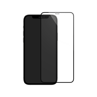 Protection d'écran en verre trempé (100% de surface couverte) pour Apple iPhone 12 mini, Noir