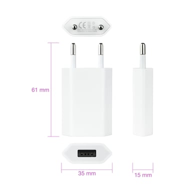Nanocable 10.10.2001 chargeur d'appareils mobiles MP3, Smartphone, Tablette Blanc Secteur Intérieure