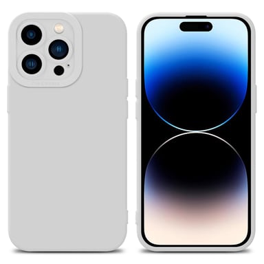 Coque pour Apple iPhone 14 PRO en FLUID BLANC Housse de protection Étui en silicone TPU flexible