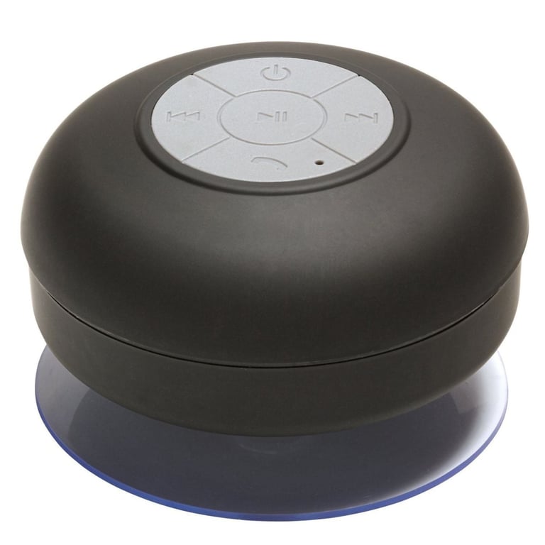 Mini Enceinte Bluetooth Ronde Kit Mains Libres Avec Ventouse Waterproof  Noir YONIS - Yonis