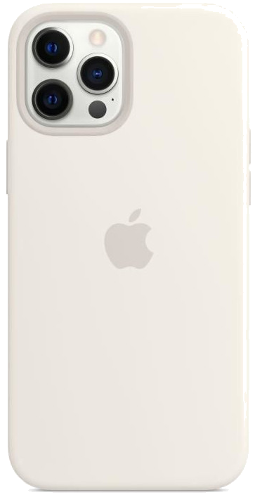 APPLE iPhone 12 Pro Max Coque en Silicone avec MagSafe - Blanc