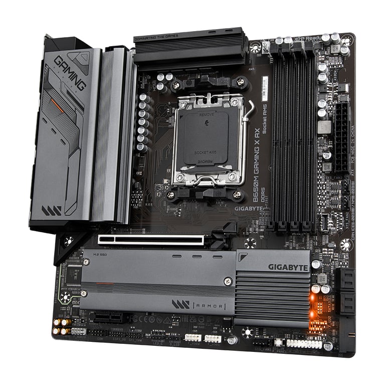 GIGABYTE B650M GAMING X AX Carte mère AMD Ryzen série 9000 VRM 6+2+1 phases jusqu'à 8000 MHz DDR5 OC 2xPCIe 4.0 .2 LAN 2 5 GbE WIFI 6E USB 3.2 Gen 2 Neuf - vue 2