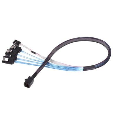 Silverstone CPS05 0,5 m Negro, Azul, Blanco