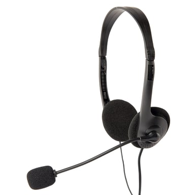 Gembird MHS-123 Auricolare/Headset con archetto per chiamate/musica Nero