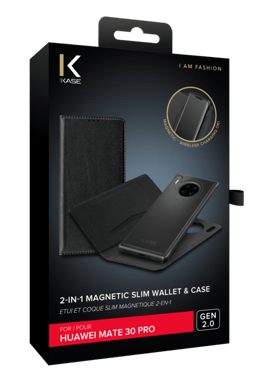 Custodia magnetica sottile GEN 2.0 2-in-1 e guscio per Huawei Mate30 Pro, nero