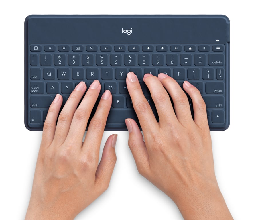 Logitech 920-010048 clavier pour tablette AZERTY Français Bluetooth Bleu, Orange - Neuf